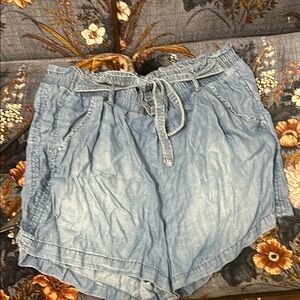 Flowy Denim Blue Women's Shorts